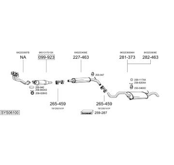 Výfukový systém BOSAL SYS06100