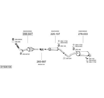 Výfukový systém BOSAL SYS06106