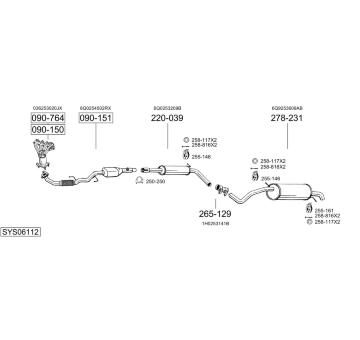 Výfukový systém BOSAL SYS06112