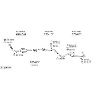 Výfukový systém BOSAL SYS06114