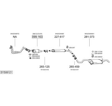 Výfukový systém BOSAL SYS06121