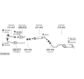 Výfukový systém BOSAL SYS06148