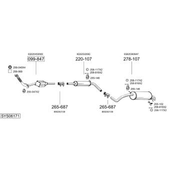 Výfukový systém BOSAL SYS06171