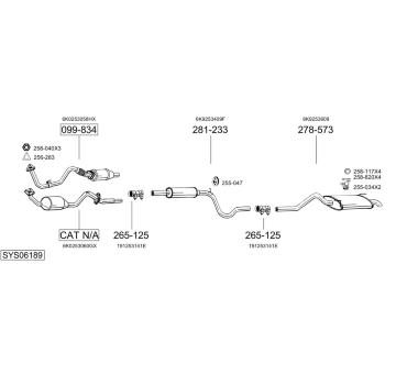 Výfukový systém BOSAL SYS06189