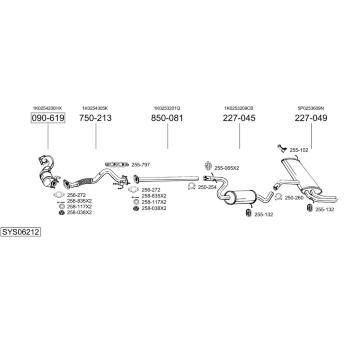 Výfukový systém BOSAL SYS06212