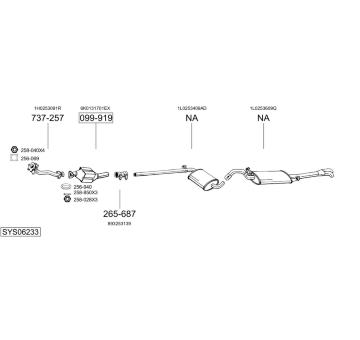 Výfukový systém BOSAL SYS06233
