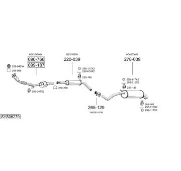 Výfukový systém BOSAL SYS06279