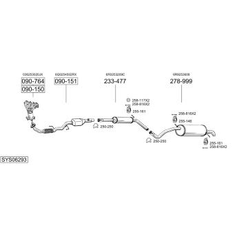 Výfukový systém BOSAL SYS06293