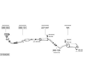Výfukový systém BOSAL SYS06295