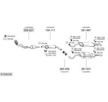 Výfukový systém BOSAL SYS06338