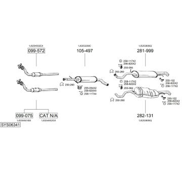 Výfukový systém BOSAL SYS06341