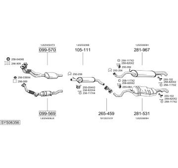 Výfukový systém BOSAL SYS06356