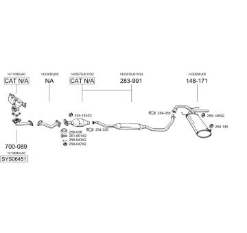 Výfukový systém BOSAL SYS06451
