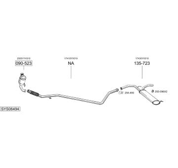 Výfukový systém BOSAL SYS06494