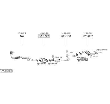 Výfukový systém BOSAL SYS06561