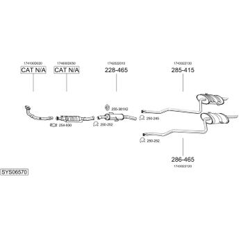 Výfukový systém BOSAL SYS06570