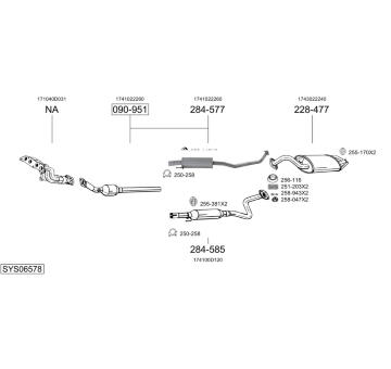 Výfukový systém BOSAL SYS06578