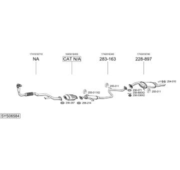 Výfukový systém BOSAL SYS06584