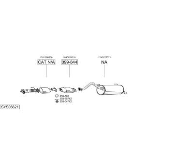 Výfukový systém BOSAL SYS06621