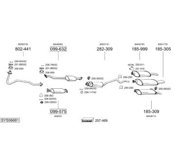 Výfukový systém BOSAL SYS06681