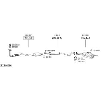 Výfukový systém BOSAL SYS06686