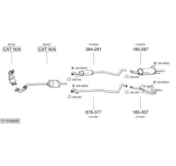 Výfukový systém BOSAL SYS06688