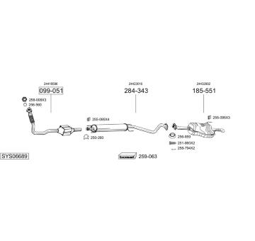 Výfukový systém BOSAL SYS06689