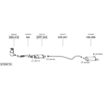 Výfukový systém BOSAL SYS06716