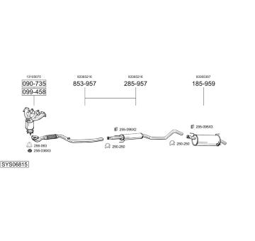 Výfukový systém BOSAL SYS06815