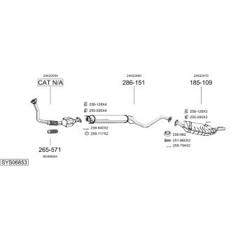 Výfukový systém BOSAL SYS06853