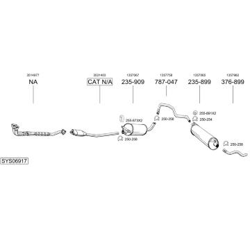 Výfukový systém BOSAL SYS06917