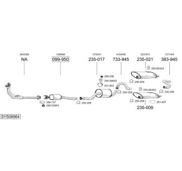 Výfukový systém BOSAL SYS06964