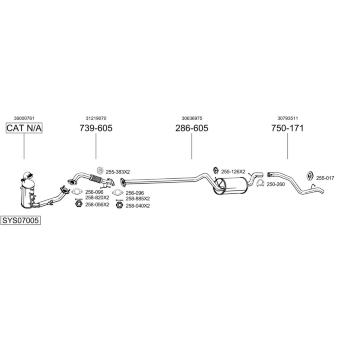 Výfukový systém BOSAL SYS07005