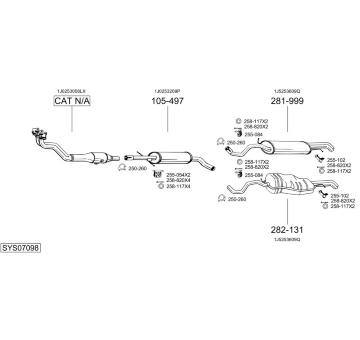 Výfukový systém BOSAL SYS07098