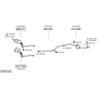 Výfukový systém BOSAL SYS07152