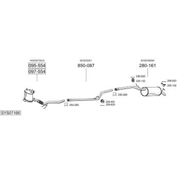 Výfukový systém BOSAL SYS07166