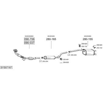 Výfukový systém BOSAL SYS07167