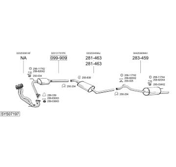 Výfukový systém BOSAL SYS07197