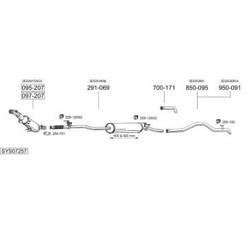 Výfukový systém BOSAL SYS07257