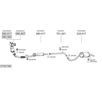 Výfukový systém BOSAL SYS07356