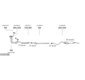 Výfukový systém BOSAL SYS07358