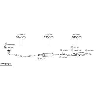 Výfukový systém BOSAL SYS07380
