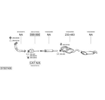 Výfukový systém BOSAL SYS07408