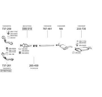 Výfukový systém BOSAL SYS07432