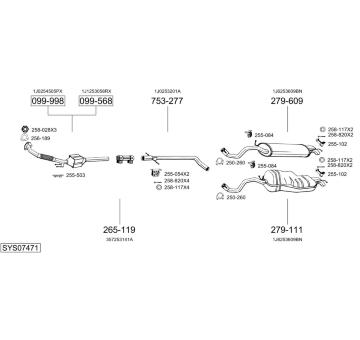 Výfukový systém BOSAL SYS07471