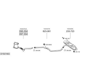 Výfukový systém BOSAL SYS07483