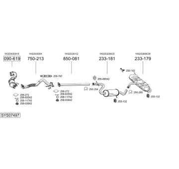 Výfukový systém BOSAL SYS07497