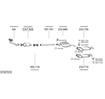 Výfukový systém BOSAL SYS07518