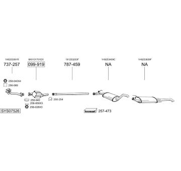 Výfukový systém BOSAL SYS07526