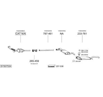 Výfukový systém BOSAL SYS07534